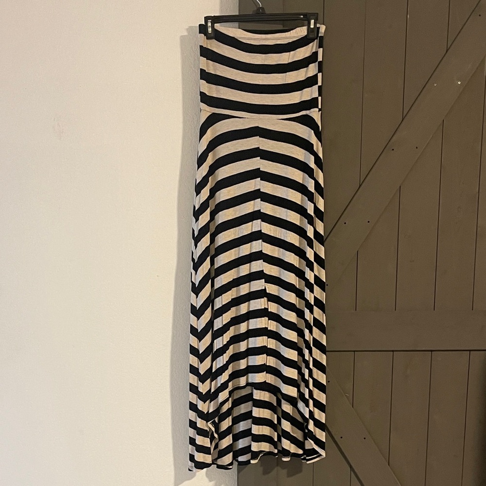 Striped Black and White Maxi dress